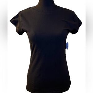 Moral Society Women’s Black Shortsleeved Cotton T-Shirt, Size Large, NWT